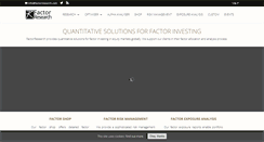 Desktop Screenshot of factorresearch.com
